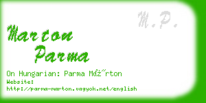 marton parma business card